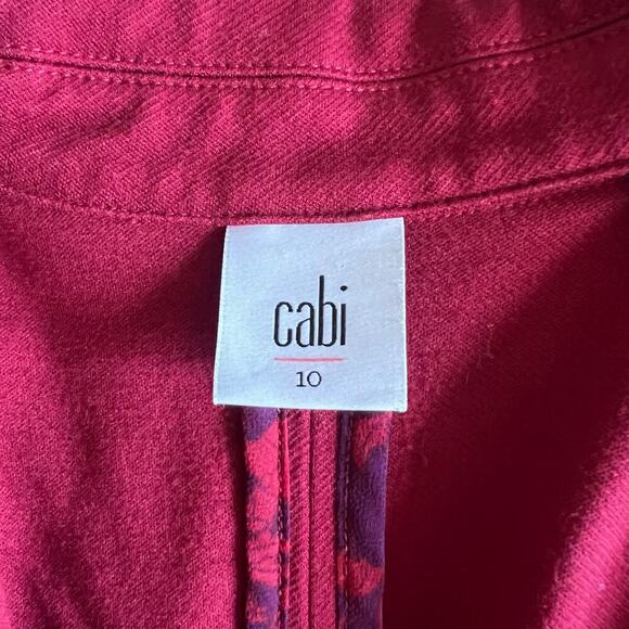 Cabi Women’s Rhubarb Red Outing Blazer Ponte Knit Burgundy Size 10 - Picture 6 of 10